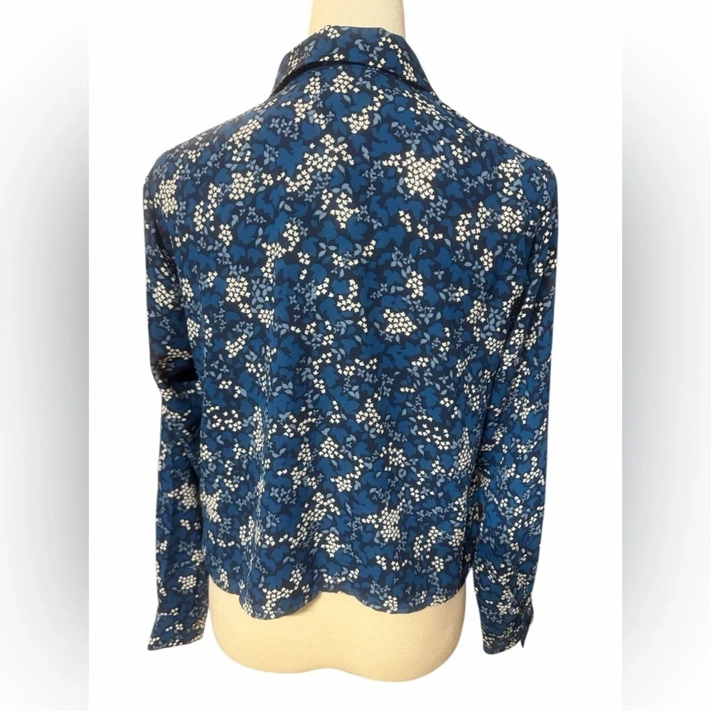 Michael Kors Navy Floral Button-Down Shirt